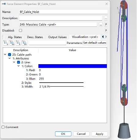 可视化特定力元的几何形状 可视化特定力元的几何形状