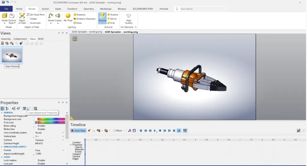 SOLIDWORKS Composer开始位置视图 SOLIDWORKS Composer开始位置视图
