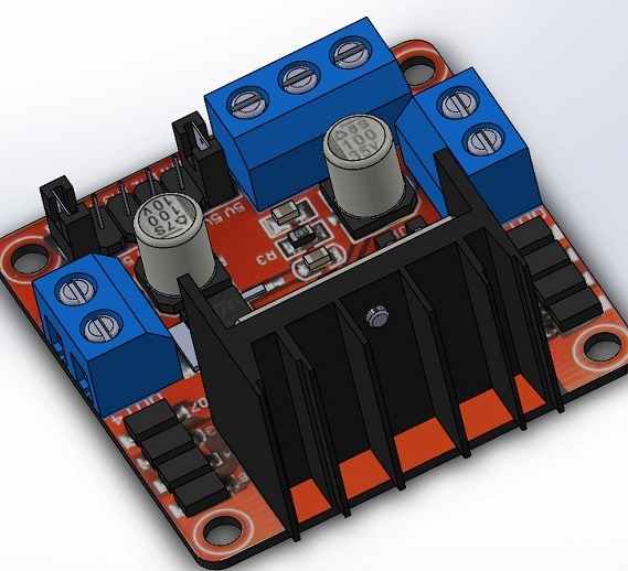 SOLIDWORKS模型下载-- L298N驱动器