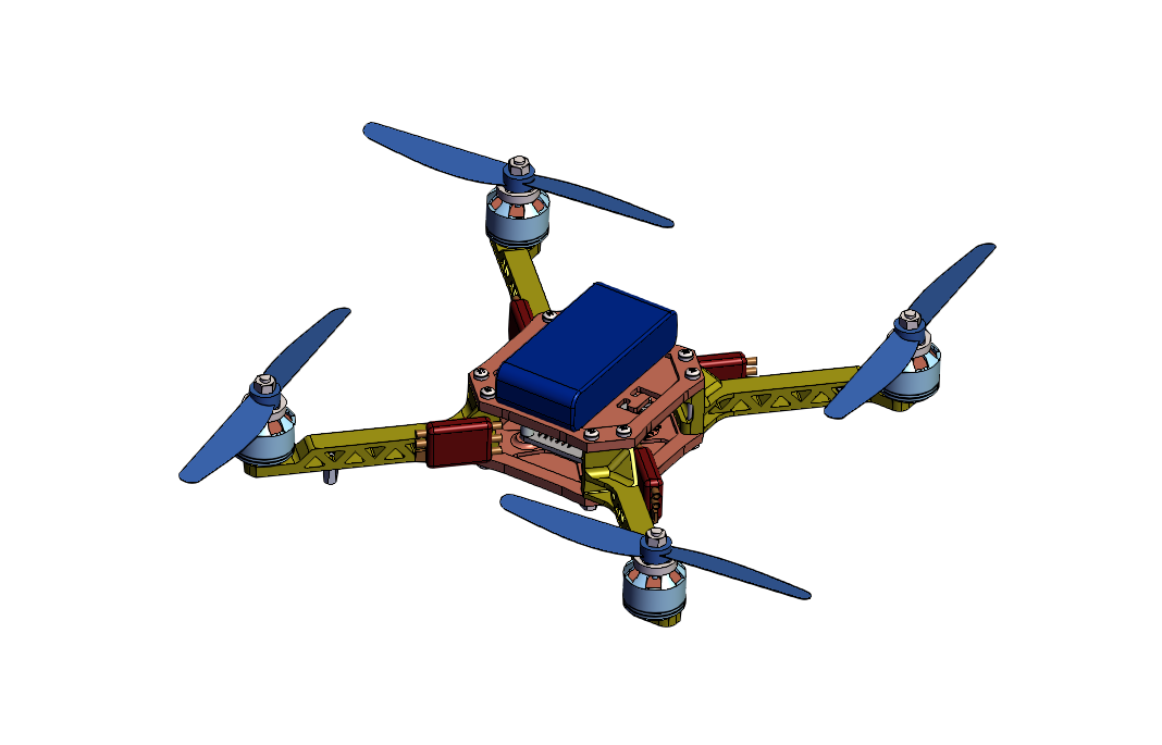 SOLIDWORKS模型下载--四翼无人机