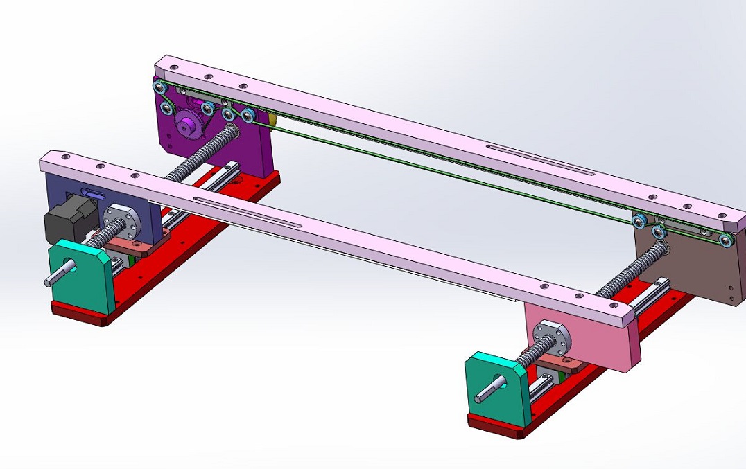 SOLIDWORKS模型下载--接驳轨道式输送带