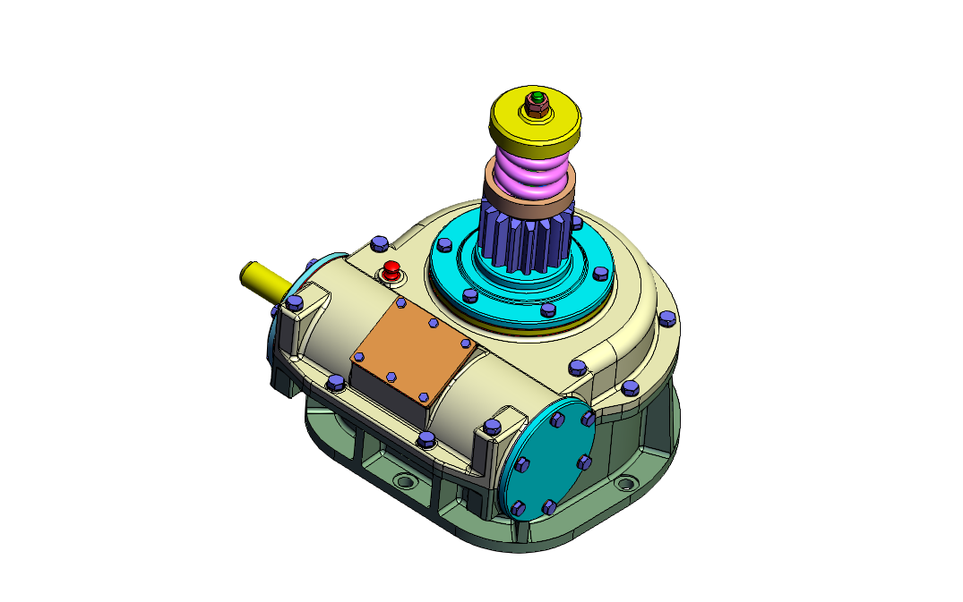 SOLIDWORKS模型下载--有安全离合器的蜗轮