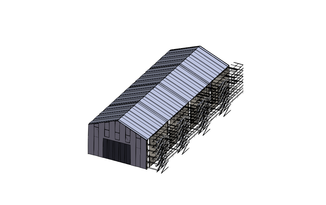 SOLIDWORKS模型下载--金属结构焊接工业仓库