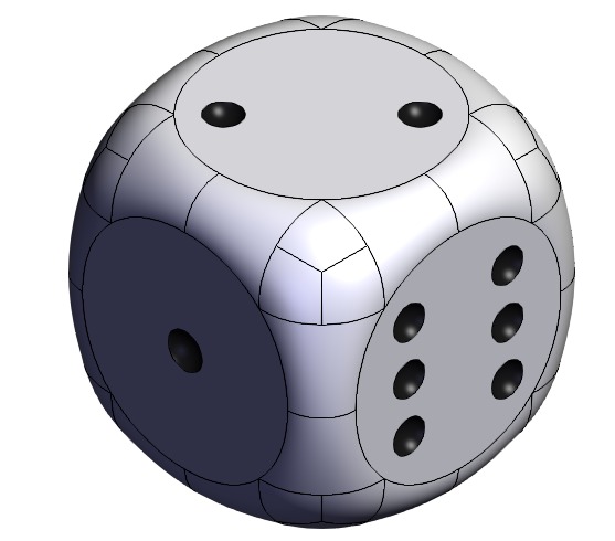 SOLIDWORKS模型下载--六面骰子