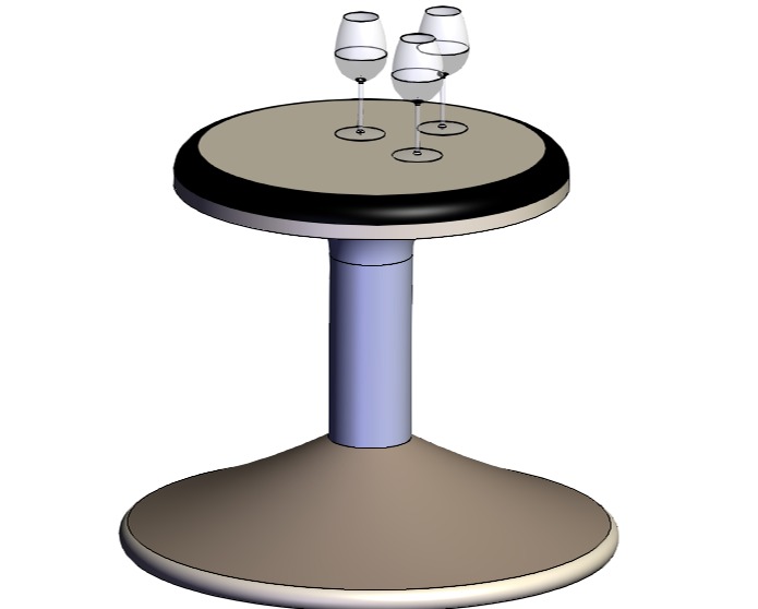 SOLIDWORKS模型下载--酒杯桌