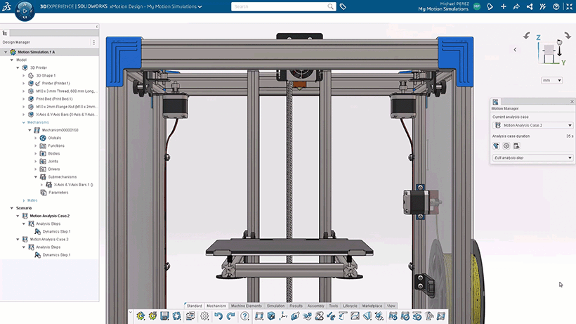 使用SOLIDWORKS云 新的运动仿真功能试验和探索更多假设