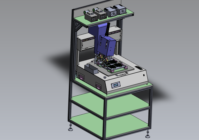 SOLIDWORKS模型图纸免费下载-双头自动焊锡机