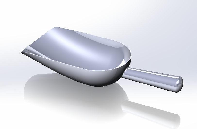 SOLIDWORKS模型图纸免费下载-不锈钢铲子