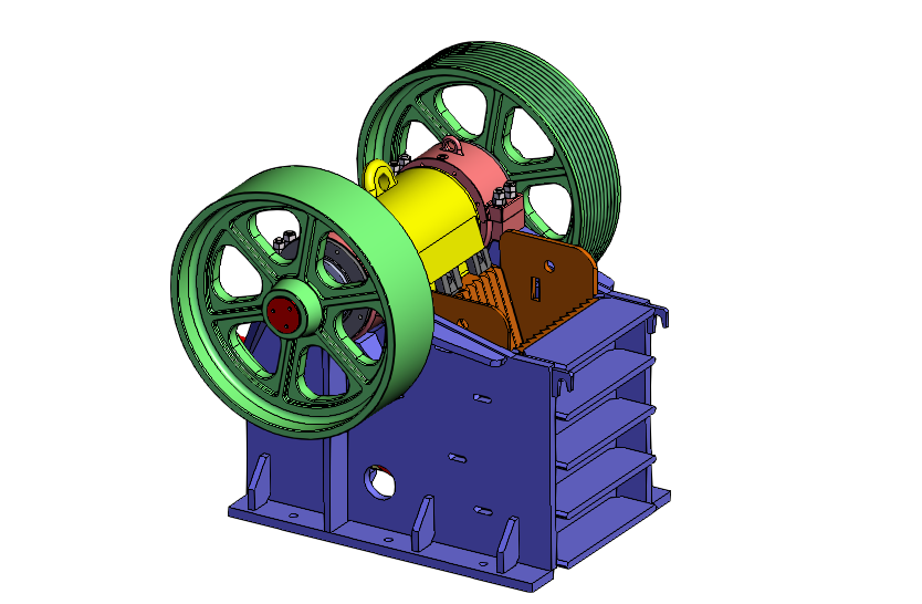 SOLIDWORKS模型图纸免费下载-颚式破碎机