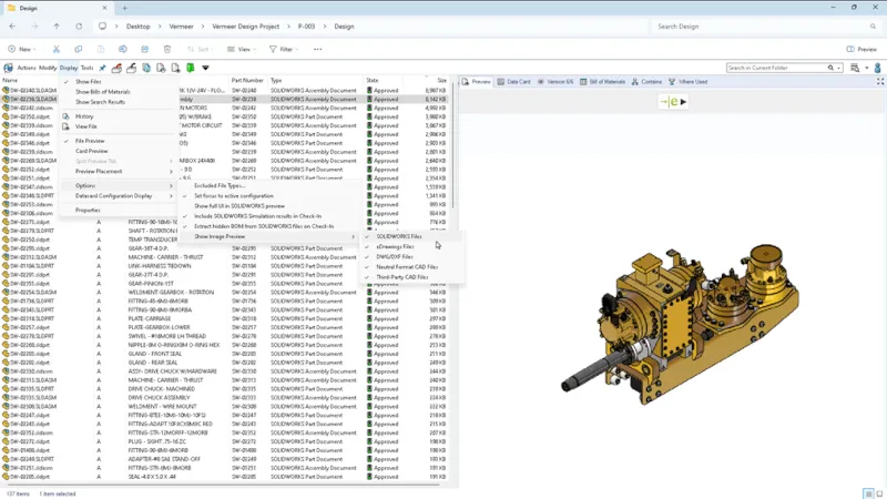 增强的 CAD 文件预览选项