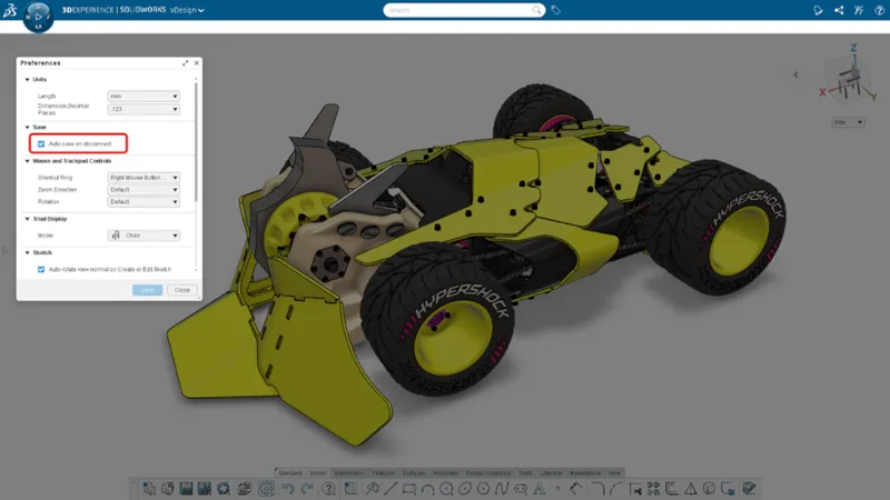 SW断线时自动保存选项 SW断线时自动保存选项
