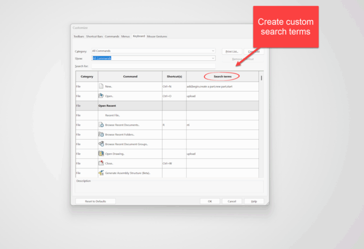 SOLIDWORKS 2026自定义查找