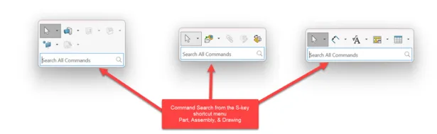 使用 SOLIDWORKS 命令搜索 使用 SOLIDWORKS 命令搜索