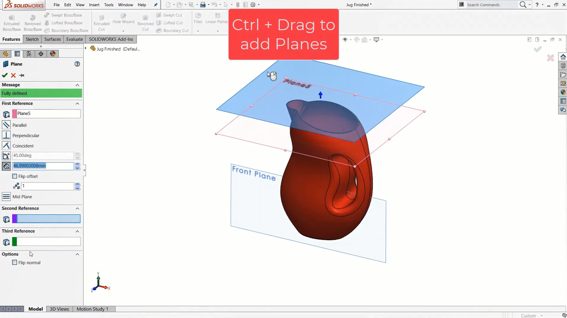 快速轻松地添加中间平面和偏移平面 快速轻松地添加中间平面和偏移平面