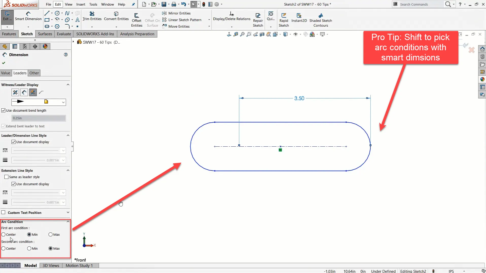 用Shift键轻松为切线添加维度 用Shift键轻松为切线添加维度