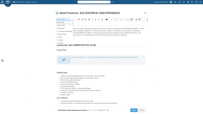 请AURA总结3DEXPERIENCE平台上使用SOLIDWORKS的最佳实践。 请AURA总结3DEXPERIENCE平台上使用SOLIDWORKS的最佳实践。