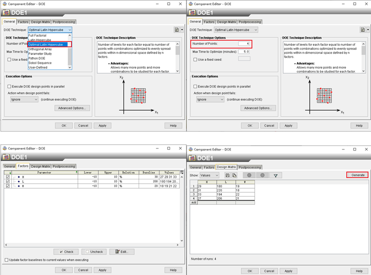 图11 DOE模块设置 图11 DOE模块设置