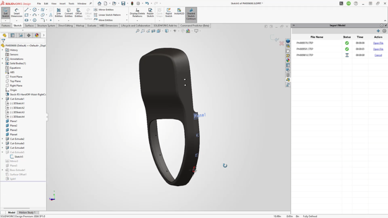 SOLIDWORKS能够将模型作为后台流程导入 SOLIDWORKS能够将模型作为后台流程导入