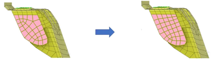 四边形U形法兰面形状的网格质量提升 四边形U形法兰面形状的网格质量提升