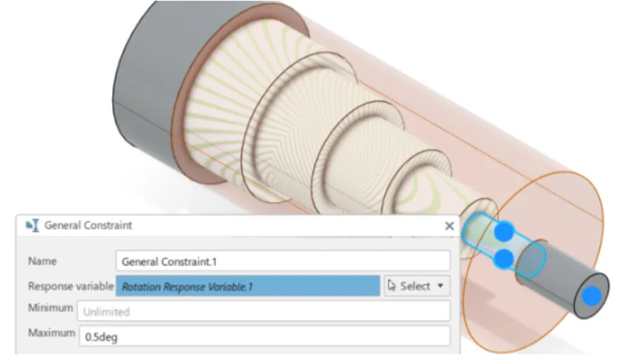 参数化形状优化新增更多响应变量、目标和约束 参数化形状优化新增更多响应变量、目标和约束