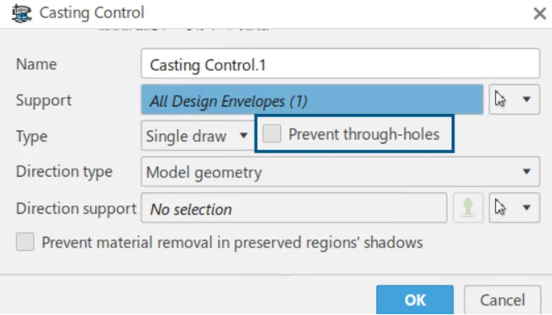 防止优化设计中出现内部孔洞 防止优化设计中出现内部孔洞