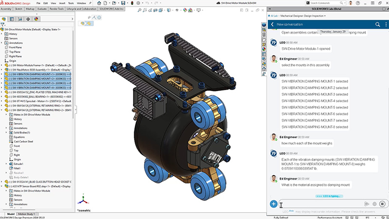 认识SOLIDWORKS AI助手